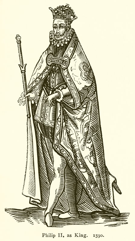 Filipe II como rei. 1590 de English School