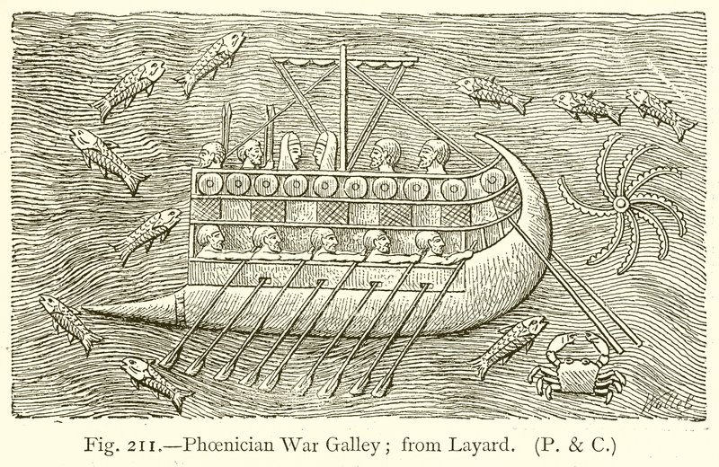 Galera de Guerra Fenícia; de Layard de English School
