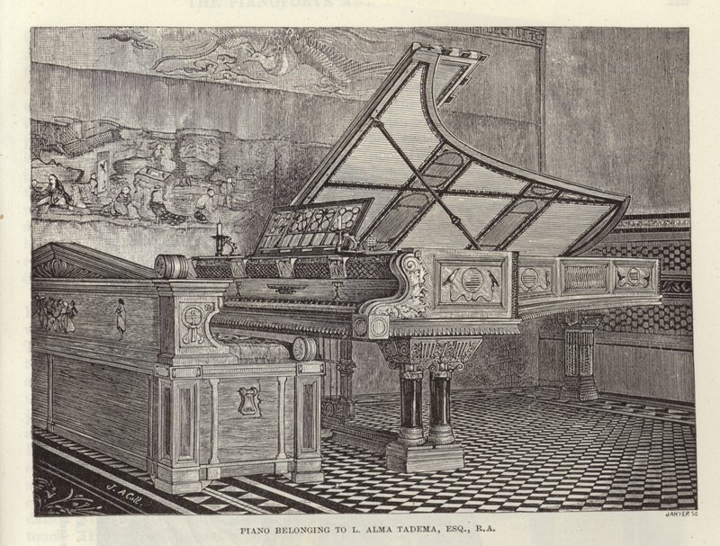 Piano pertencente a Lawrence Alma-Tadema de English School