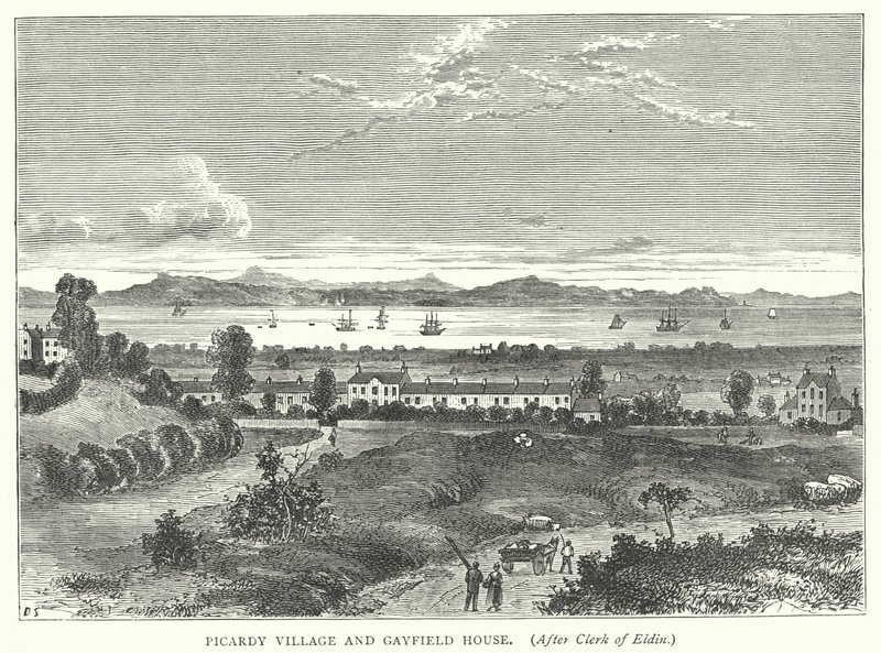 Picardy Village e Gayfield House (gravura) de English School