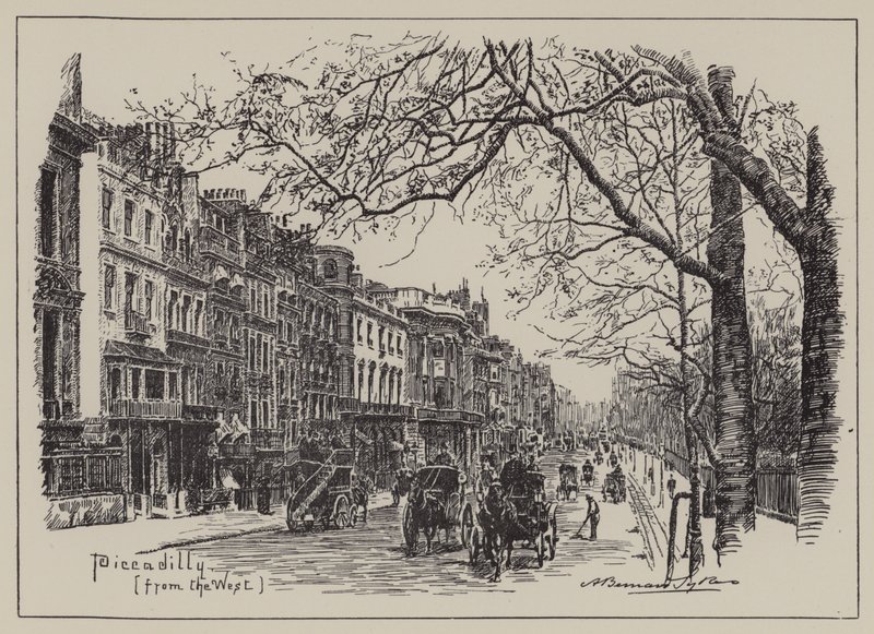 Piccadilly, do Oeste (gravura) de English School