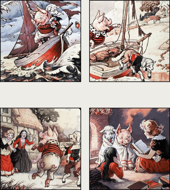 Porco e cordeiro vão à vela de English School