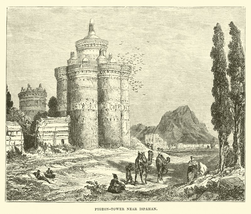 Torre de pombo perto de Ispahan de English School