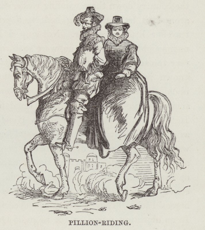 Pillion-riding (gravura) de English School