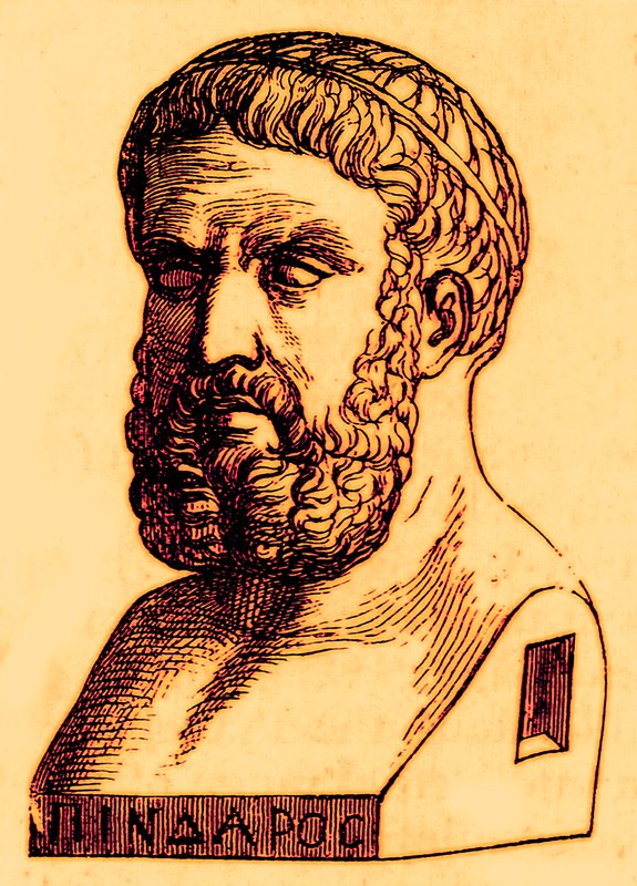 Pindar, ilustração da História Ilustrada do Mundo, publicada em 1880 (imagem digitalmente aprimorada) de English School