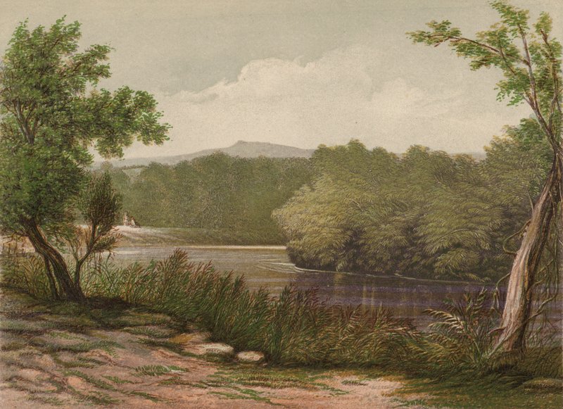 Locais mencionados na Bíblia: O rio Jordão (cromolitho) de English School