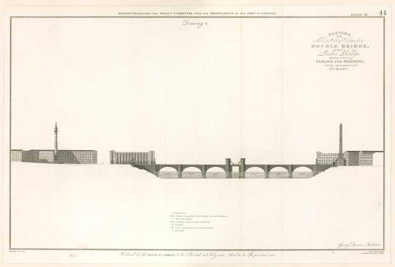 Plano para London Bridge capaz de deixar os navios passarem de English School