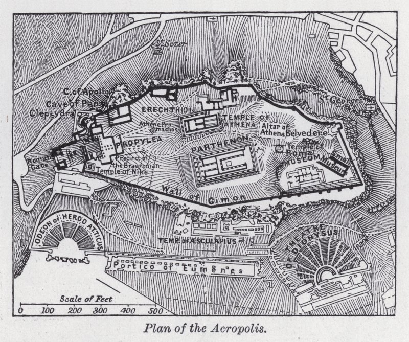 Plano da Acrópole (Litho) de English School