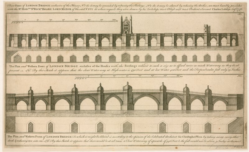 Planos para a nova ponte de Londres de English School