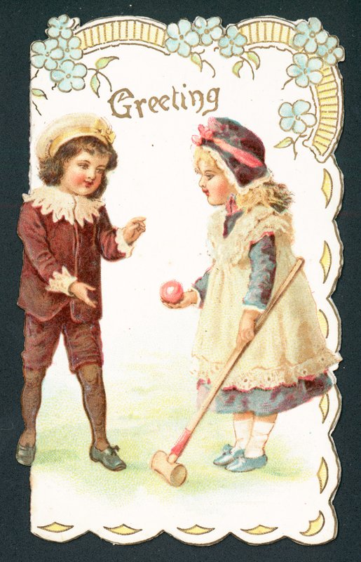 Jogando Croquet, Cartão De Natal de English School