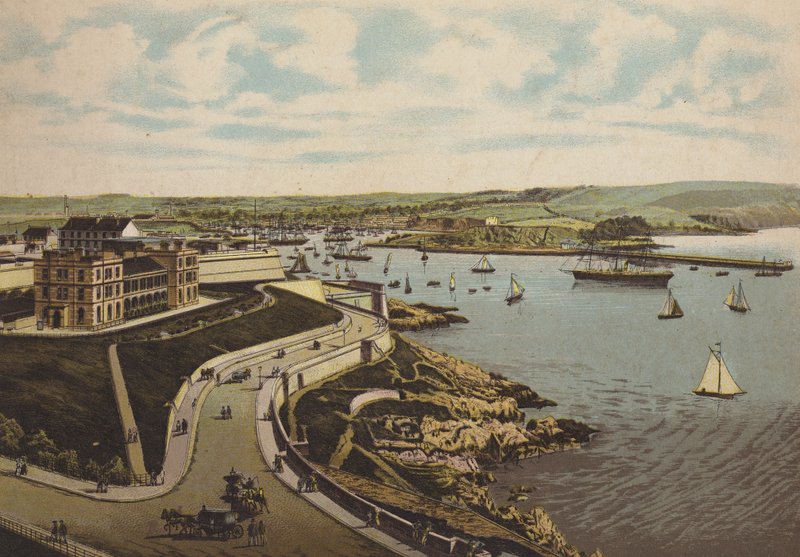 Plymouth: Instituto Biológico e Cattewater (cor litho) de English School