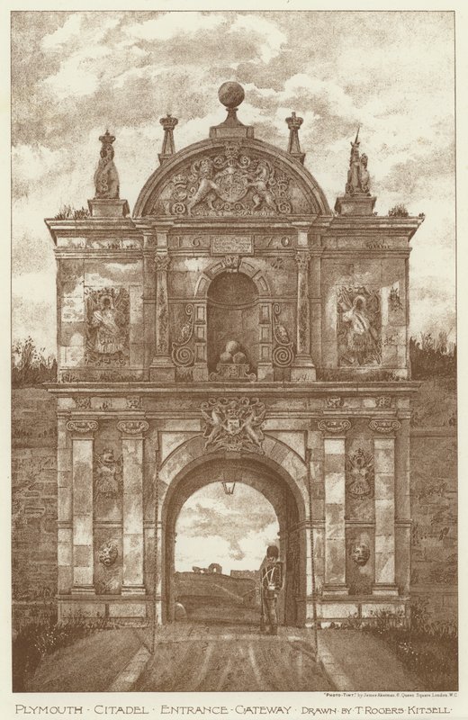 Cidadela Plymouth, Porta de Entrada (litho) de English School