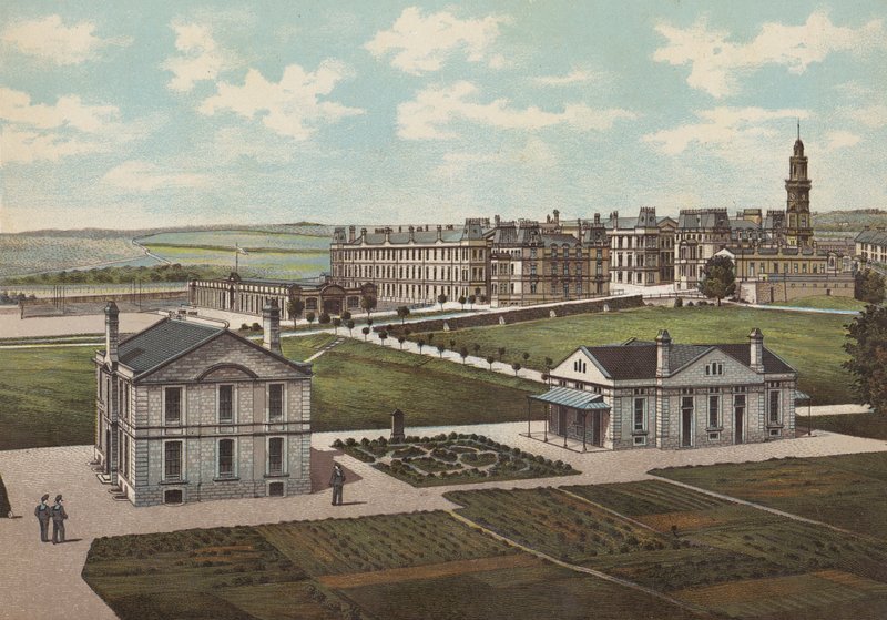 Plymouth: Royal Naval Barracks (cor litho) de English School