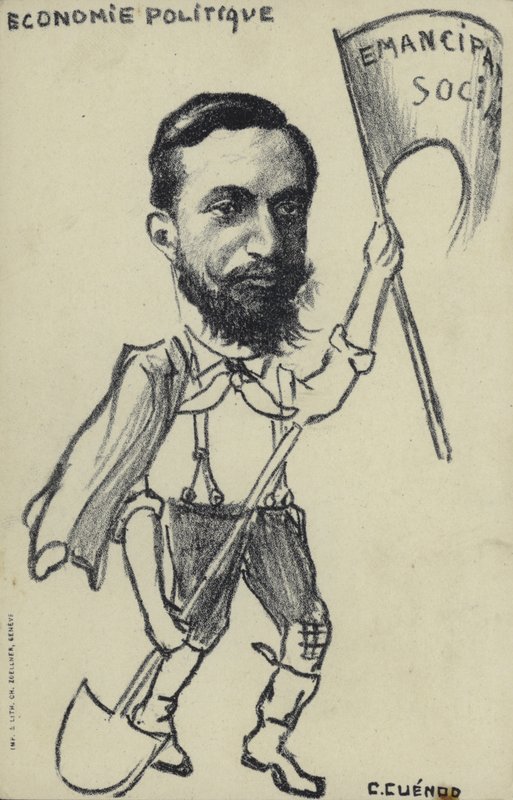 Desenho animado da economia política (litho) de English School