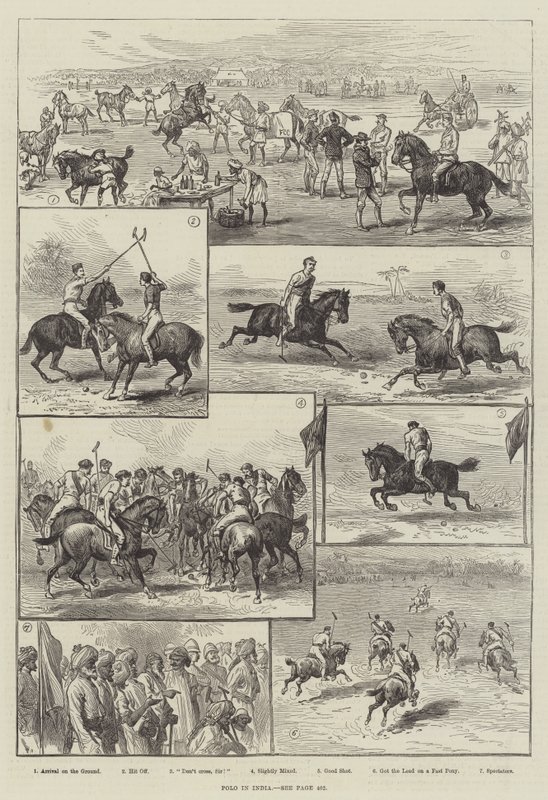 Polo na Índia (gravura) de English School