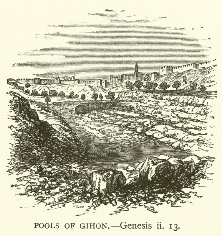 Piscinas de Gihon, Gênesis, ii de English School