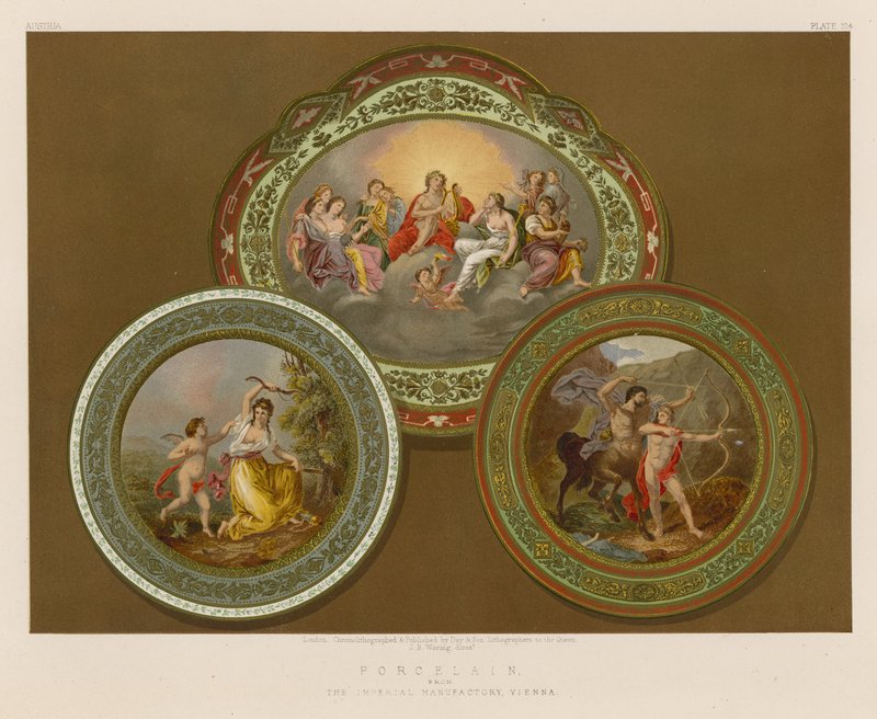 Porcelana de The Imperial Manufactory, Viena de English School
