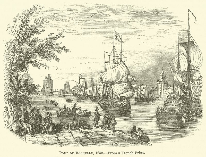 Porto de Rochelle, 1650 de English School