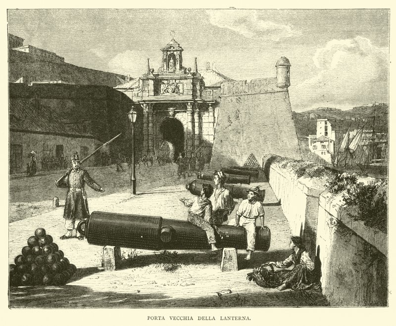 Portão de lanterna velha de English School