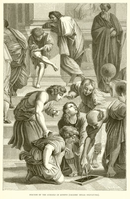 Porção das Escolas de Atenas (Galeria Della Segnatura) de English School
