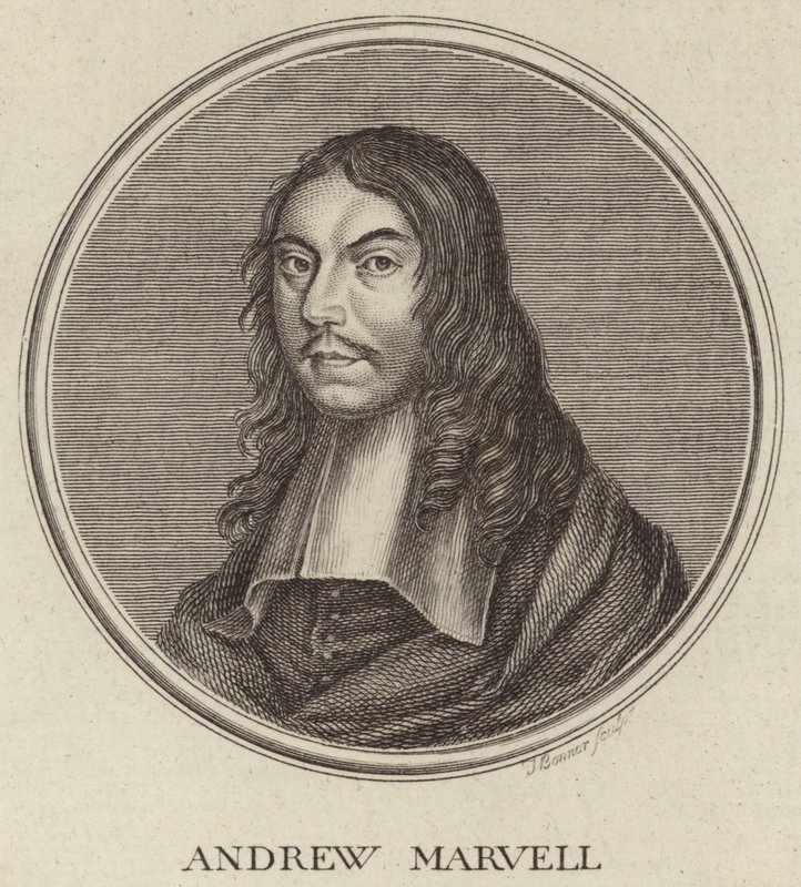 Retrato de Andrew Marvell de English School