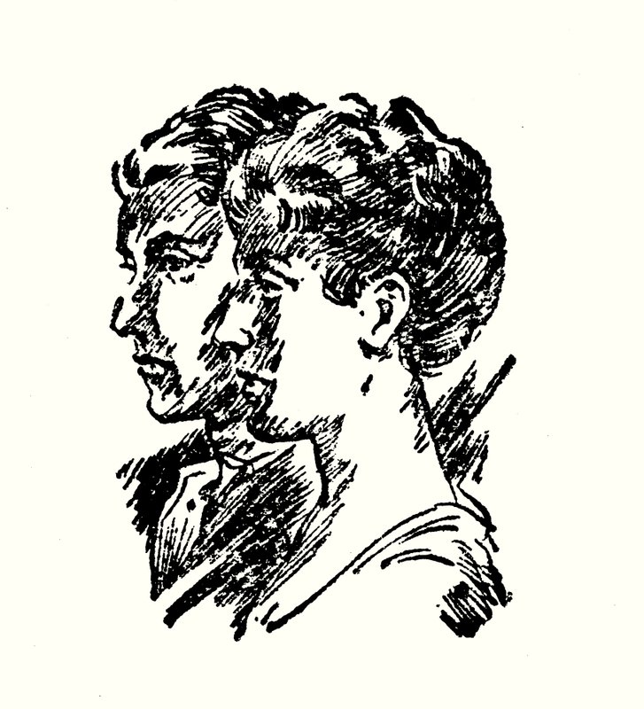 Retrato de E Oe Somerville e M Ross (litografia) de English School