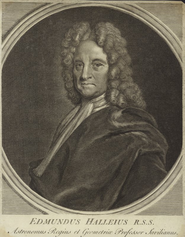 Retrato de Edmond Halley de English School