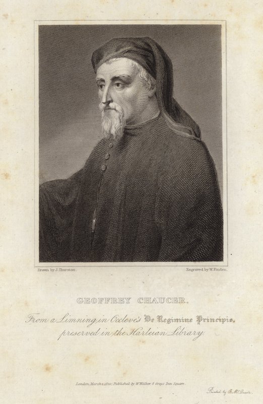 Retrato de Geoffrey Chaucer de English School
