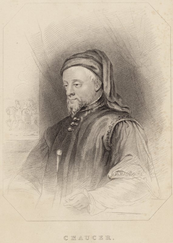 Retrato de Geoffrey Chaucer de English School