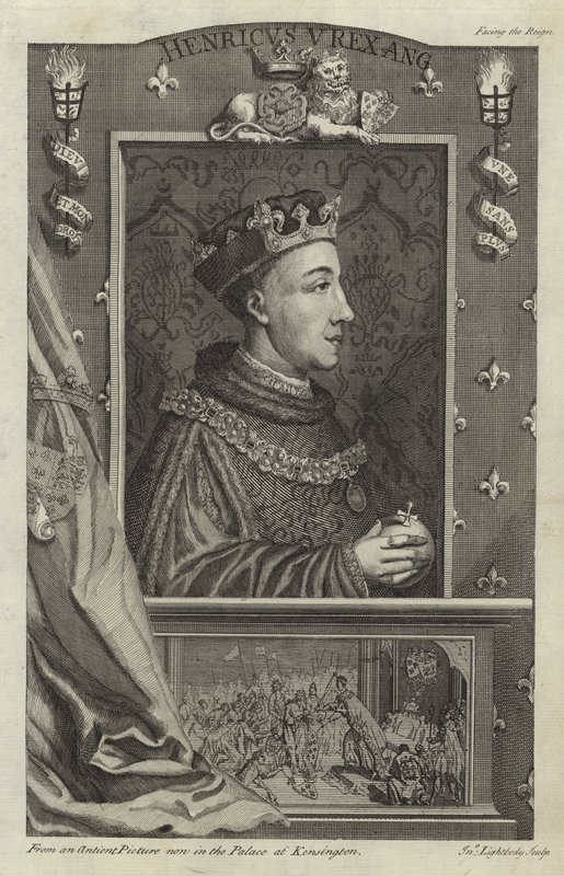 Retrato de Henry V da Inglaterra de English School