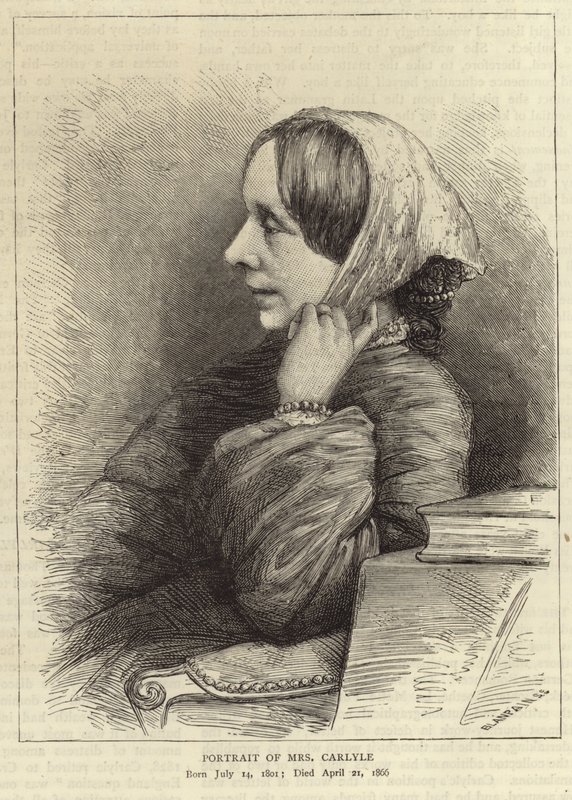 Retrato de Jane Welsh, esposa de Thomas Carlyle de English School