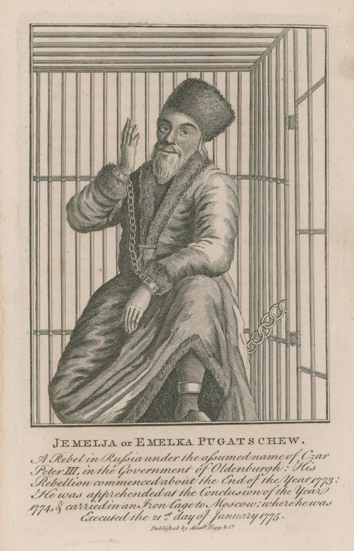 Retrato de Jemelja ou Emelka Pugatschew de English School