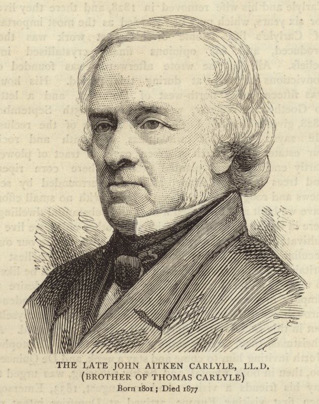 Retrato de John Aitken Carlyle, irmão de Thomas Carlyle de English School