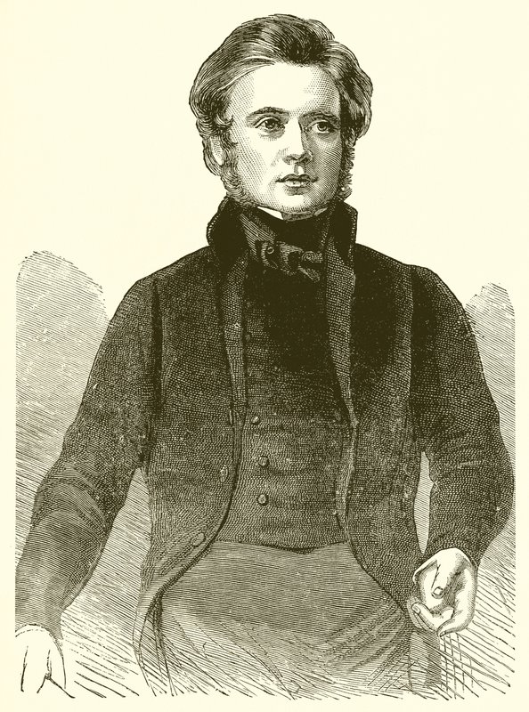 Retrato de John Bright em 1843 de English School