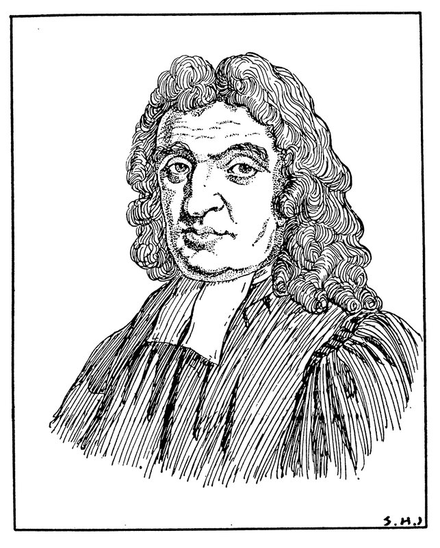 Retrato de John Flamstead de English School
