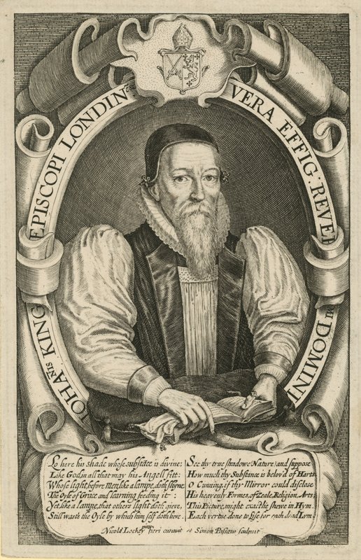 Retrato de John King, Bispo de Londres 1611-21 de English School