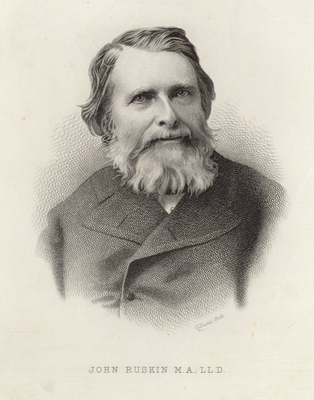 Retrato de John Ruskin de English School