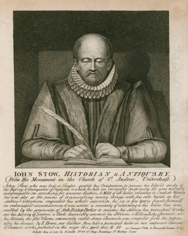 Retrato de John Stow de English School