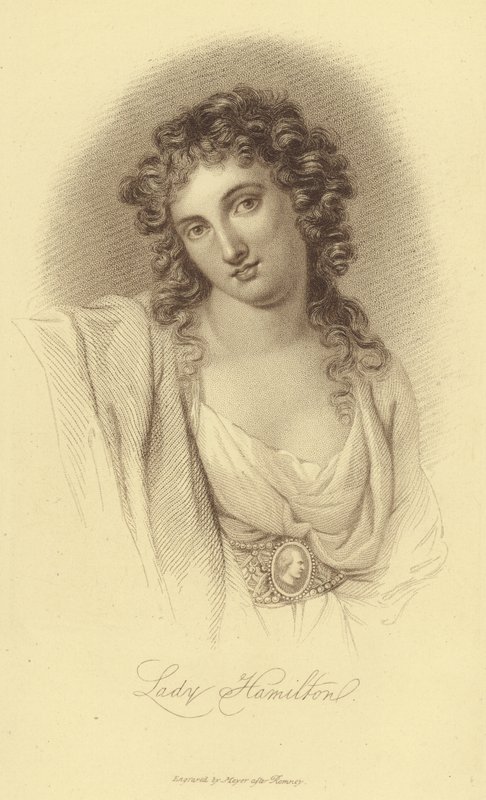 Retrato de Lady Hamilton (gravura) de English School