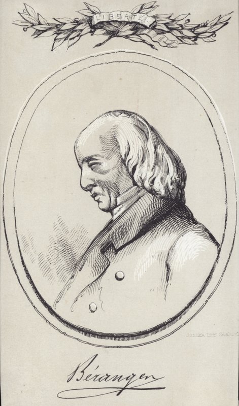 Retrato de Pierre-Jean de Beranger de English School