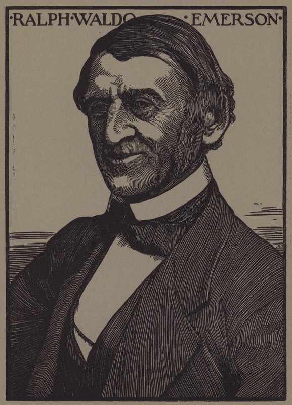 Retrato de Ralph Waldo Emerson de English School