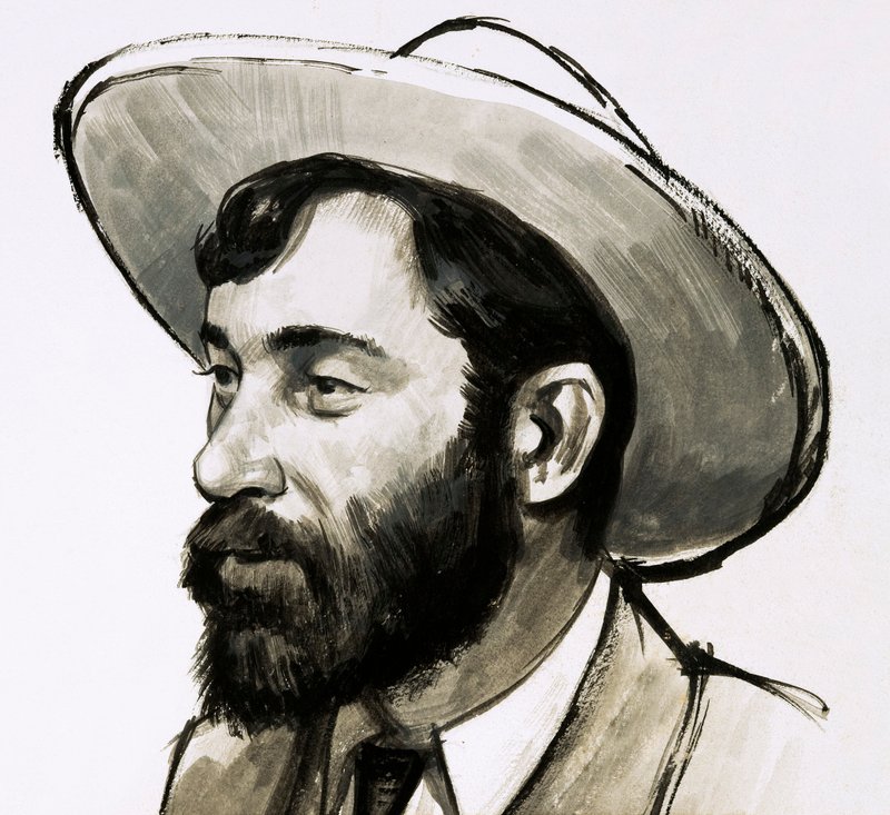 Retrato de "Soapy" Smith (guache no papel) de English School
