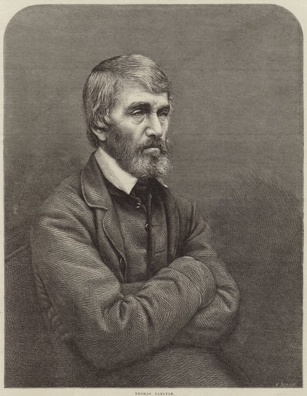 Retrato de Thomas Carlyle de English School