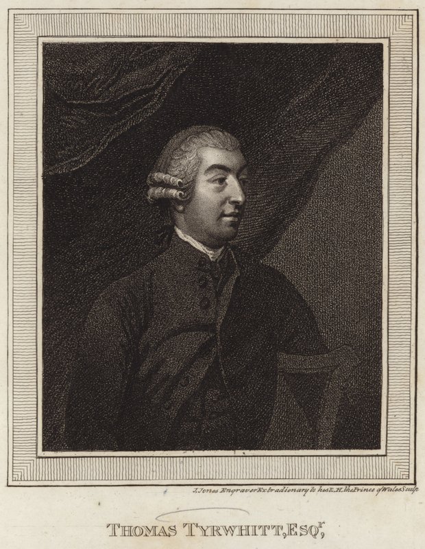 Retrato, de, thomas, tyrwhitt de English School