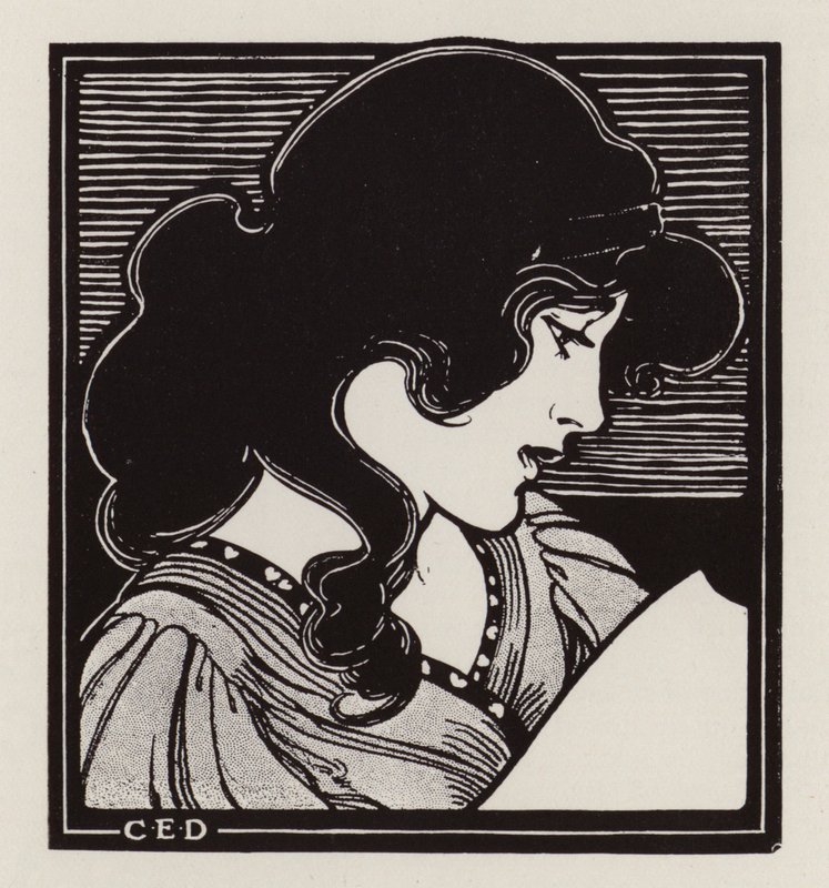 Retrato de uma mulher (litho) de English School