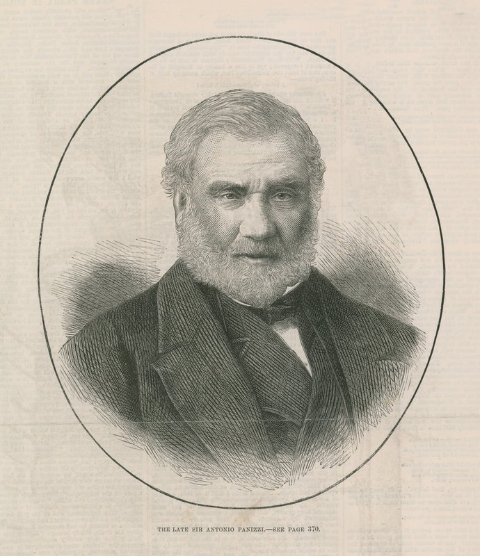 Retrato do falecido Sir Antonio Panizzi de English School