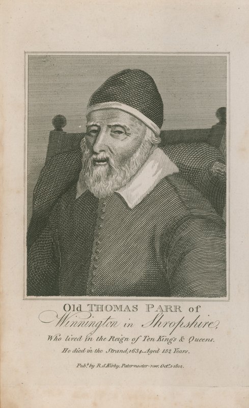 Retrato, de, antigas, thomas, Parr de English School