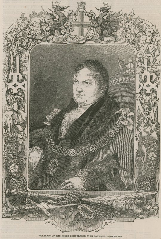 Retrato do honrado John Johnson, Lord Mayor de English School