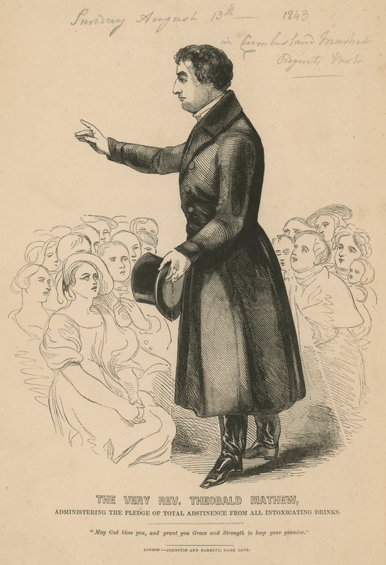 Retrato do muito Rev Theobald Mathew de English School