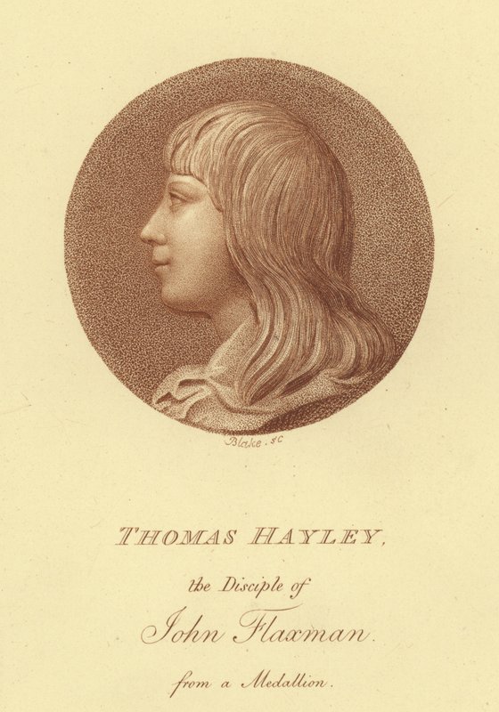 Retrato do escultor Thomas Hayley, discípulo de John Flaxman (gravura) de English School